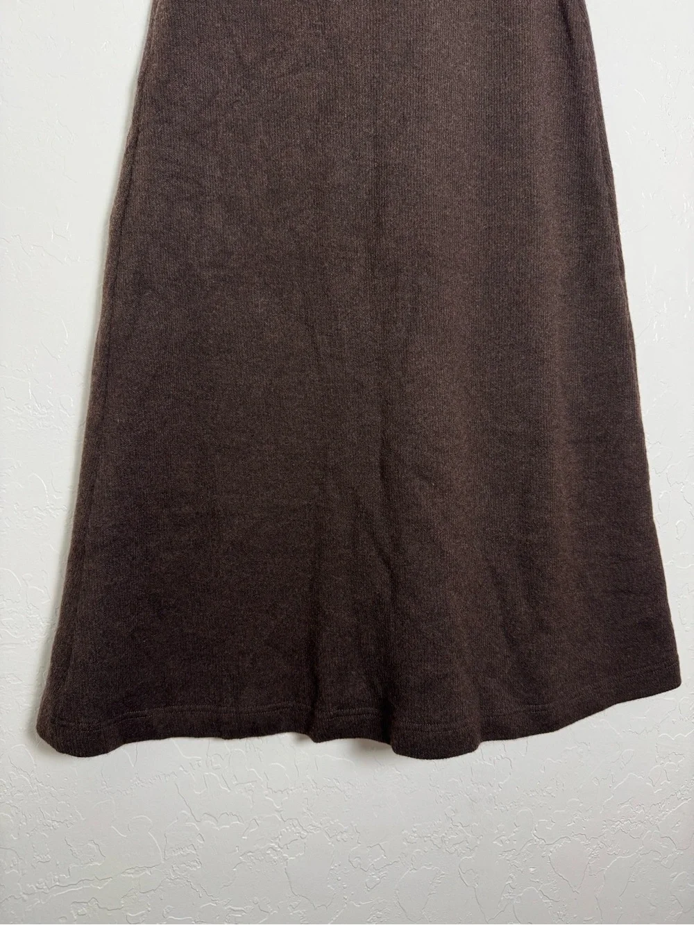 OGL Chocolate Brown Wool Blend Midi Skirt